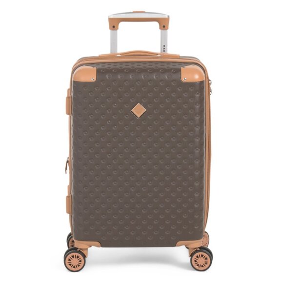 MAX STUDIO Chocolate 21in Tufted Hardside Carry-on Spinner - Picture 1 of 2